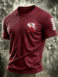 Men'S Rugby Printed Round Neck T-Shirt