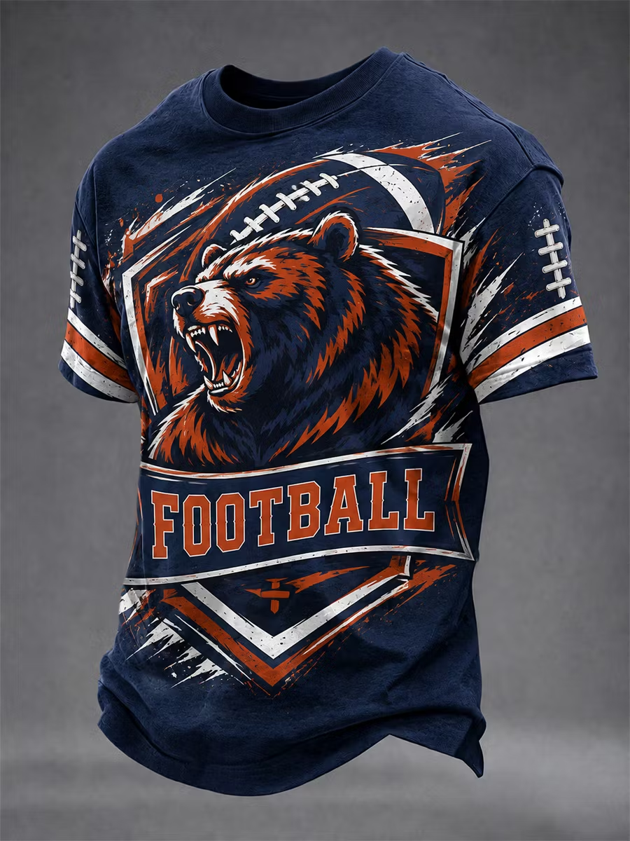 Men's Football Gameday Gift For Football Fans Casual Tee