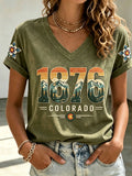 Women's Colorado 150years Anniversary Casual T-shirt