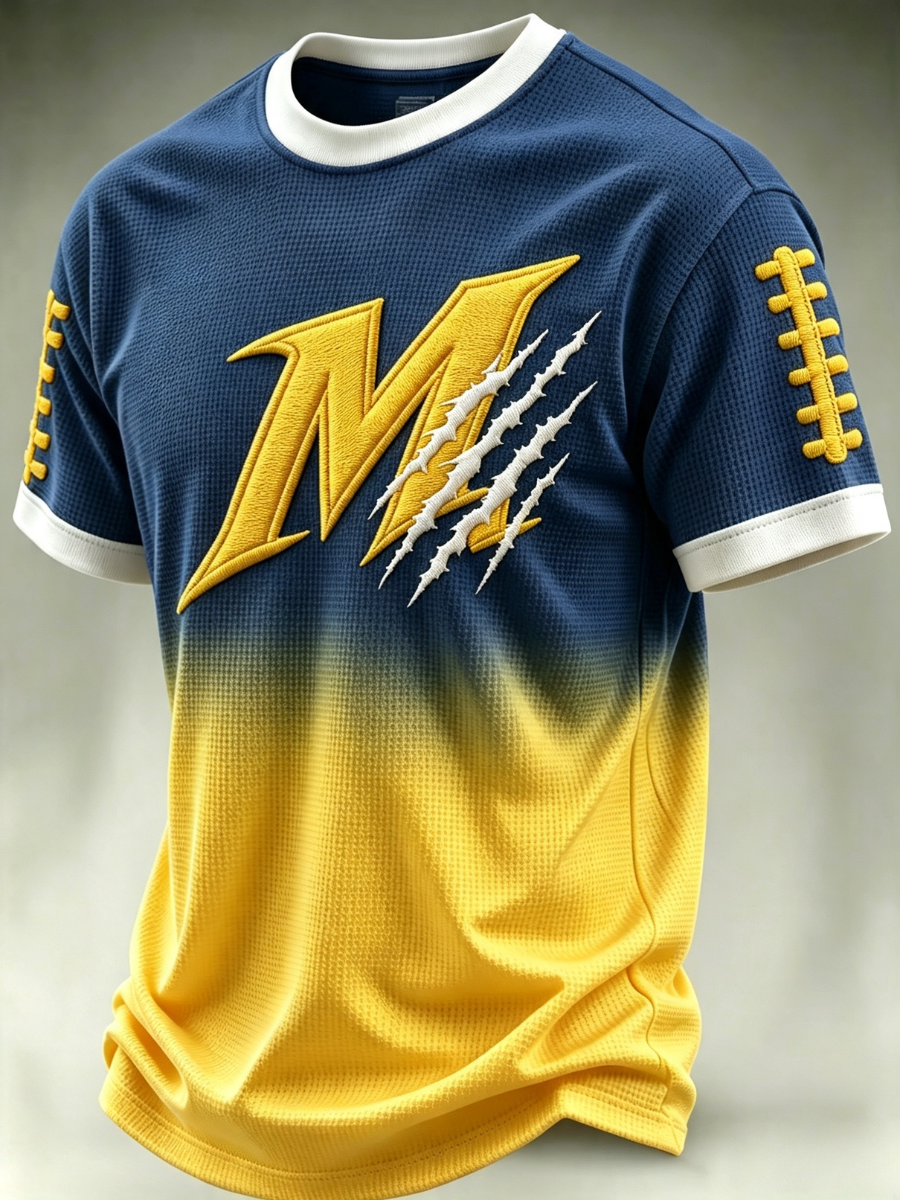 Men'S Football Fan Waffle T-Shirt