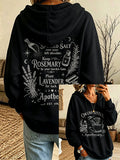Women's Always Throw Spilled Salt Over Your Left Shoulder Print Casual Sweatshirt
