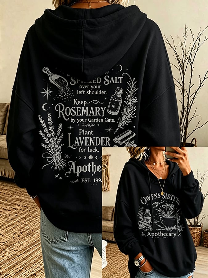 Women's Always Throw Spilled Salt Over Your Left Shoulder Print Casual Sweatshirt