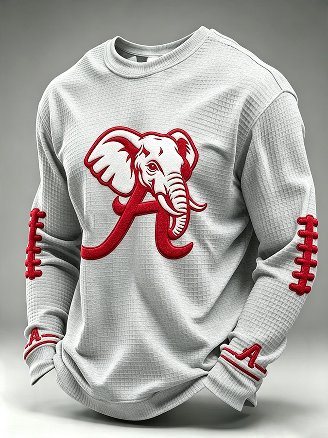 Men's Rugby Pattern Waffle T-shirt
