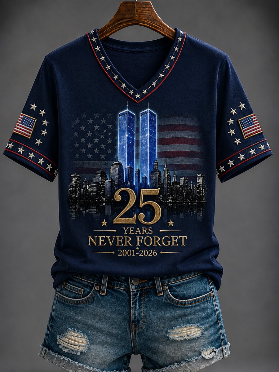 Women's 9.11 Never Forget Print T-Shirt