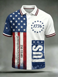 Personalized Printed Polo Shirt For Men'S Casual 250Th Anniversary Celebration Of The Founding Of The United States