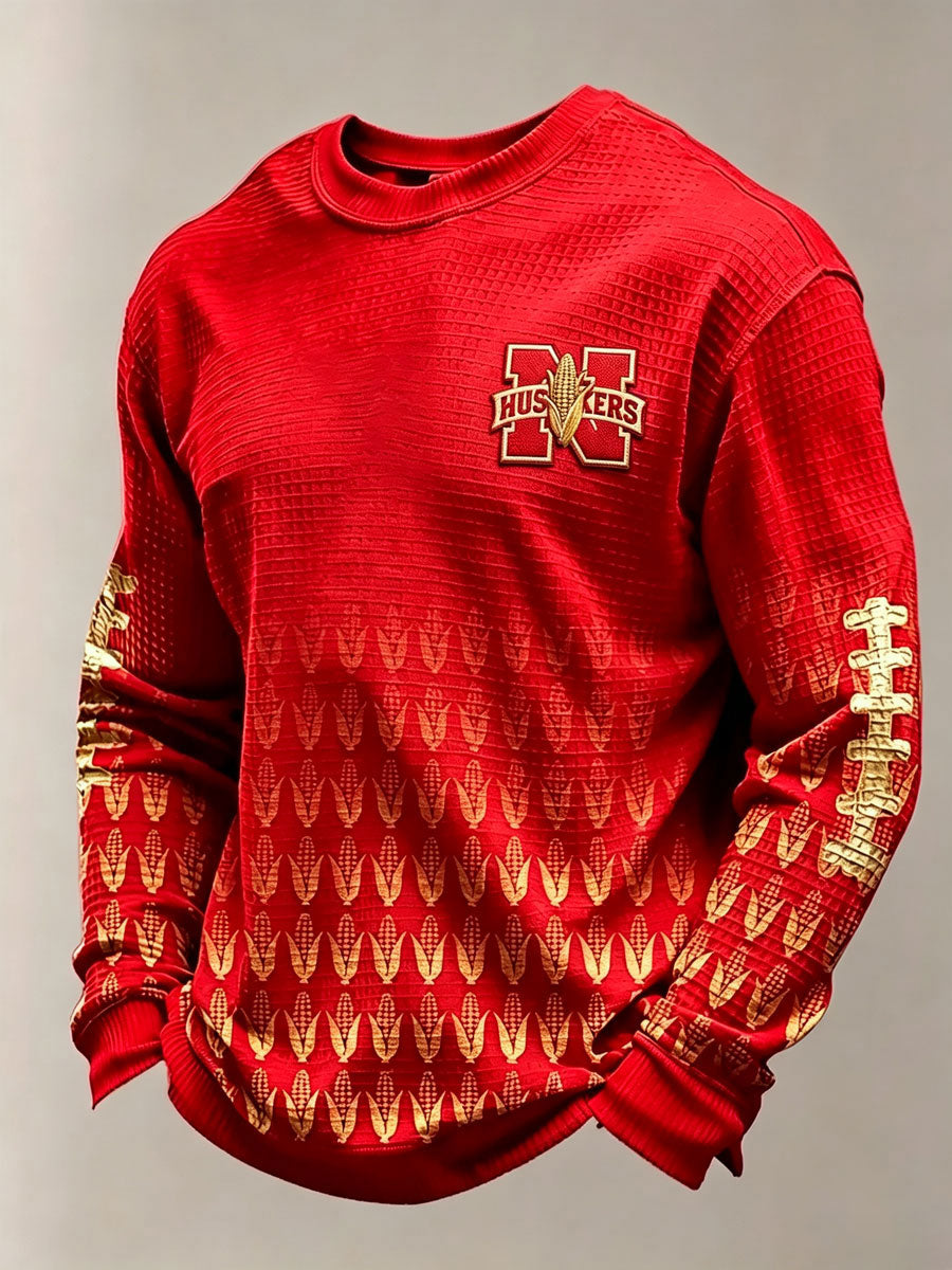 Men's Rugby Pattern Waffle T-shirt
