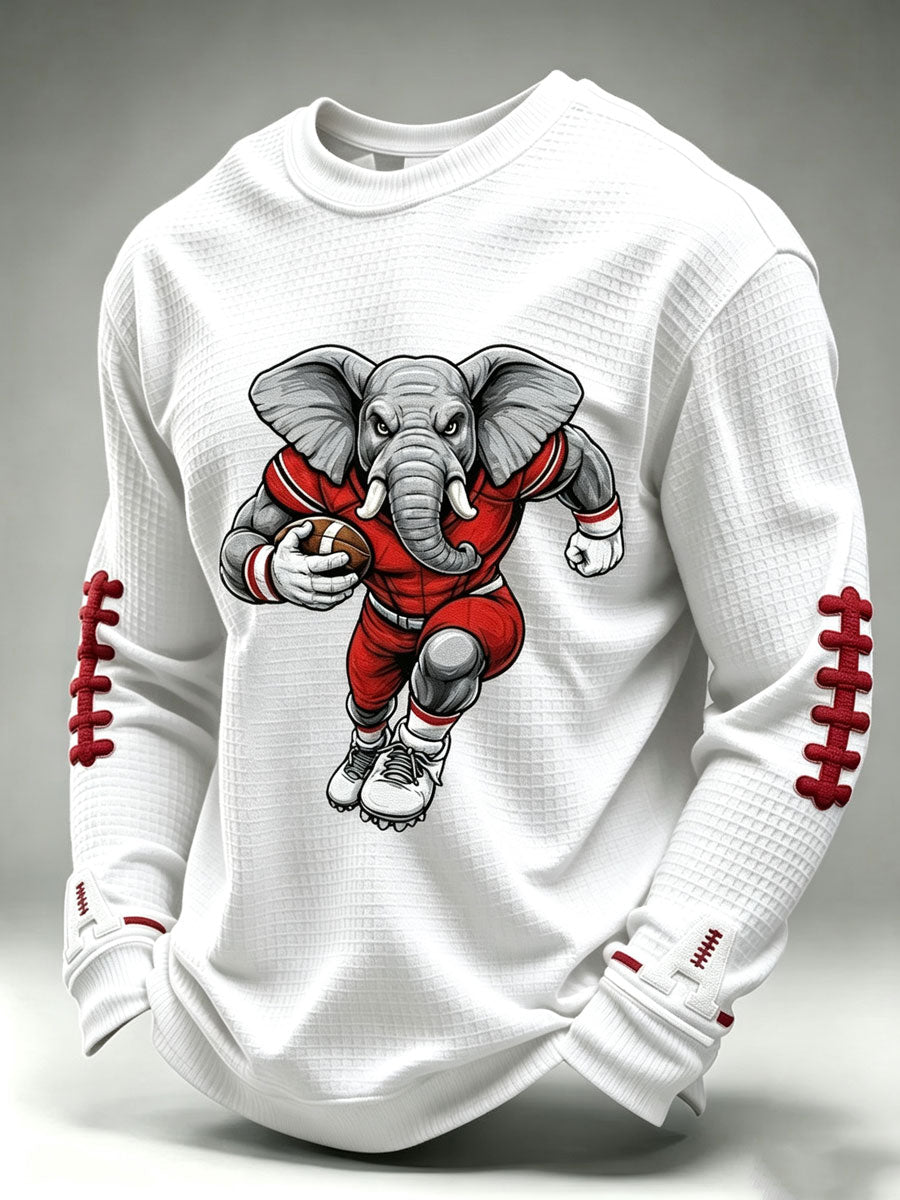 Men's Rugby Pattern Waffle T-shirt
