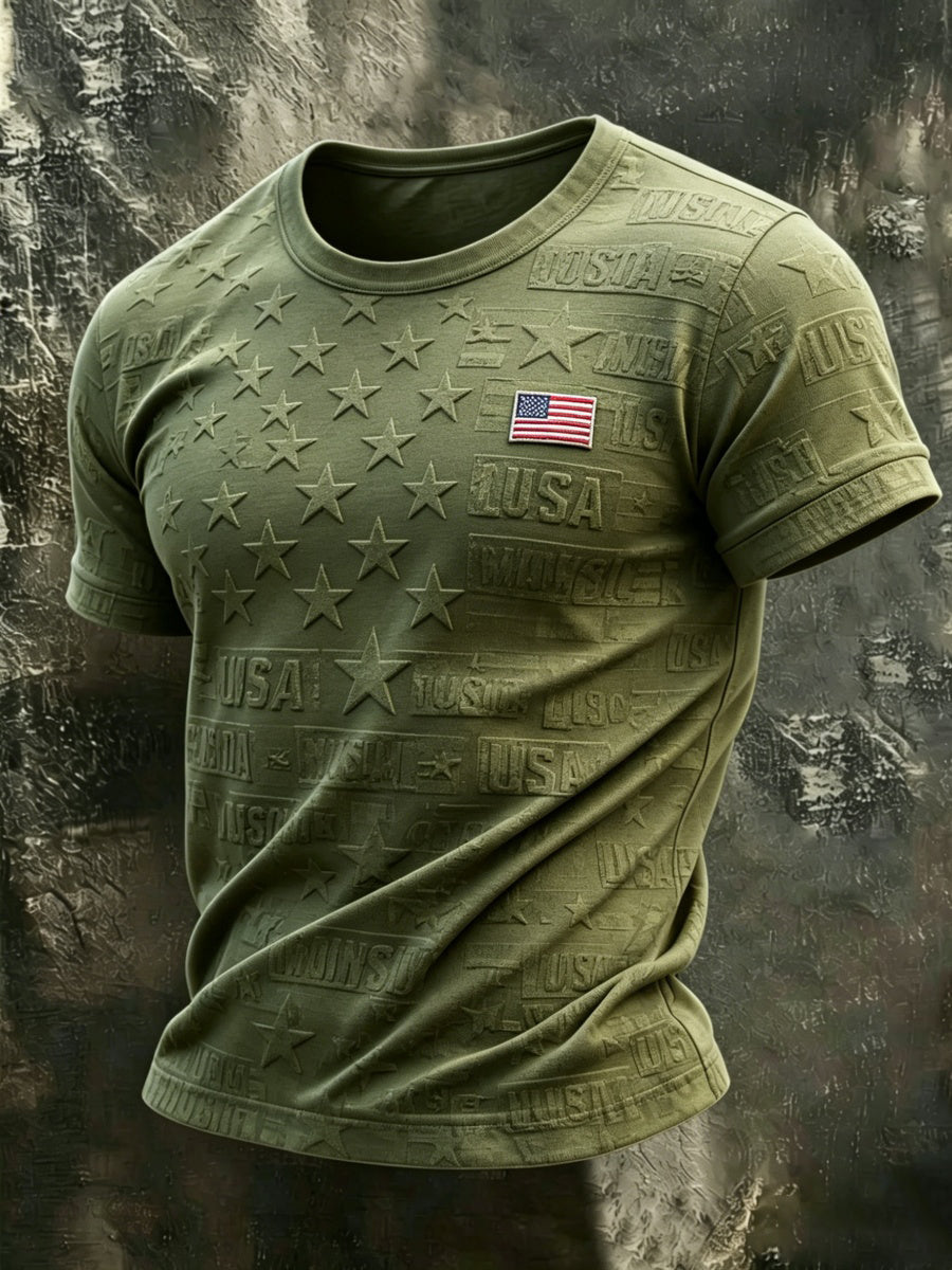 Vintage American Flag Art Men's T-Shirt