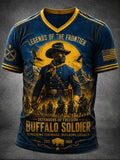 Men's Juneteenth Buffalo Soldier Cycling Art Print Top