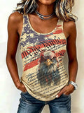 Women's Casual American 250th Anniversary Print Vest