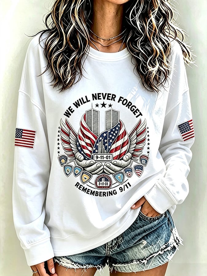 Women's Never Forget September 11 Print Top