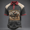 Men's Buffalo Soldier Summer Short-Sleeve Polo Shirt