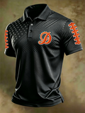 Men'S Retro Football Polo Shirt