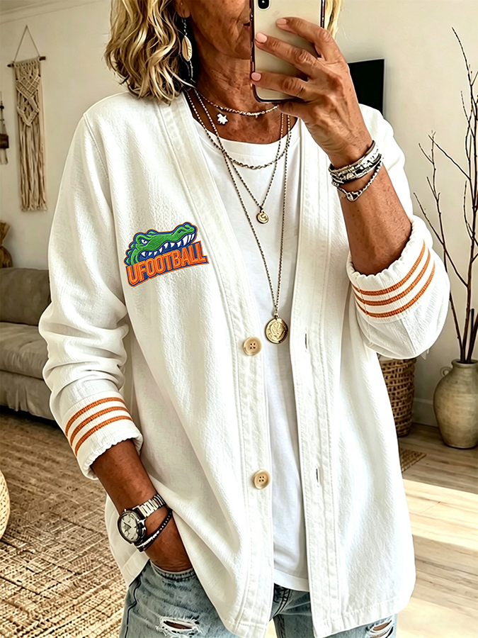 Women'S University Football Fan Cardigan