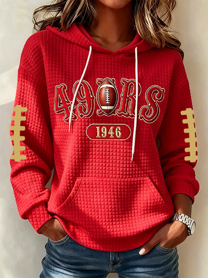 Women's Football Team Fans Print Sweatshirt