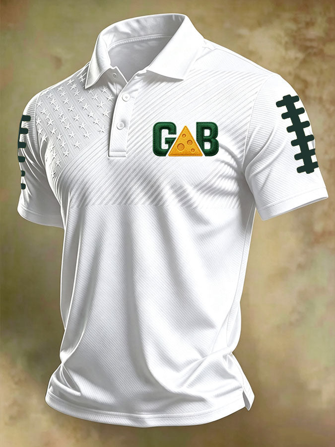 Men'S Football Printed Polo Shirt