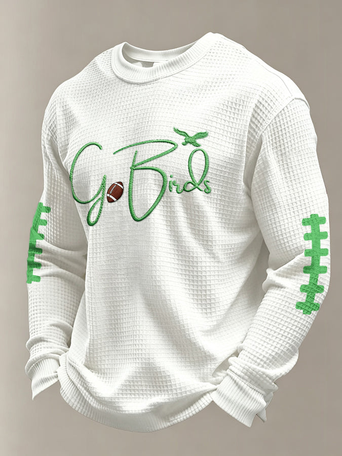 Men's Football print waffle T-shirt