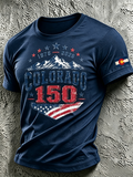 Men's Colorado 150th Anniversary America 250th Anniversary Print Short Sleeve T-Shirt