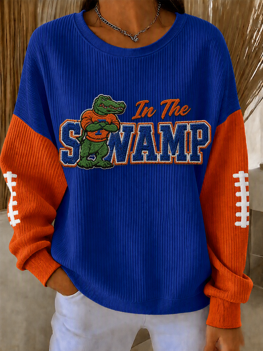 Women'S Football Print Casual Sweatshirt
