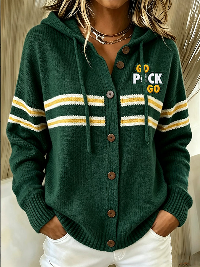 Women'S Football Print Casual Knitwear