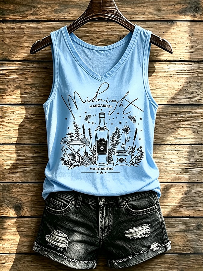 Women's Midnight Margaritas Printed Tank Top