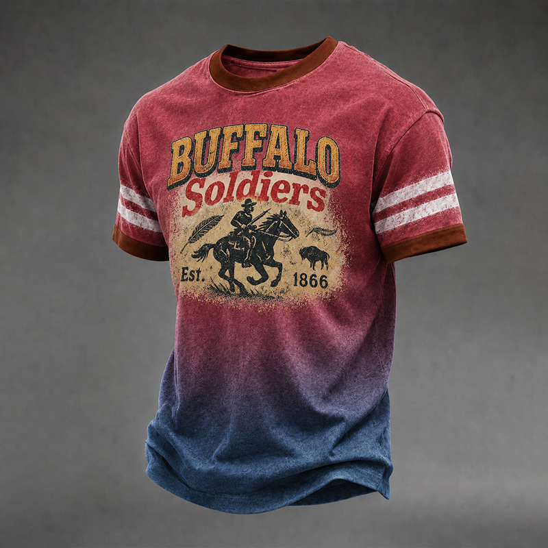 Men's Buffalo Soldier Summer Crew Neck T-Shirt