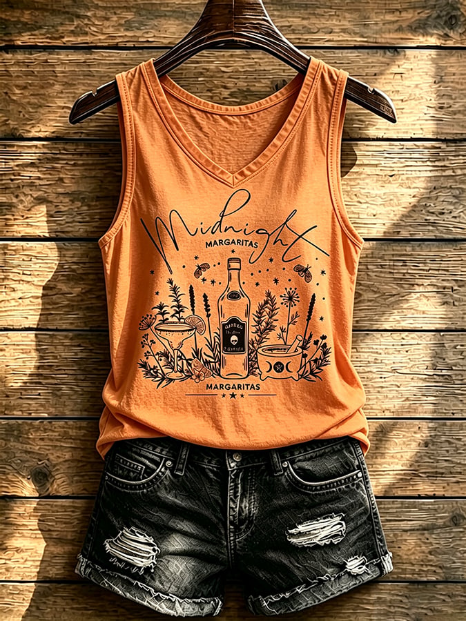 Women's Midnight Margaritas Printed Tank Top