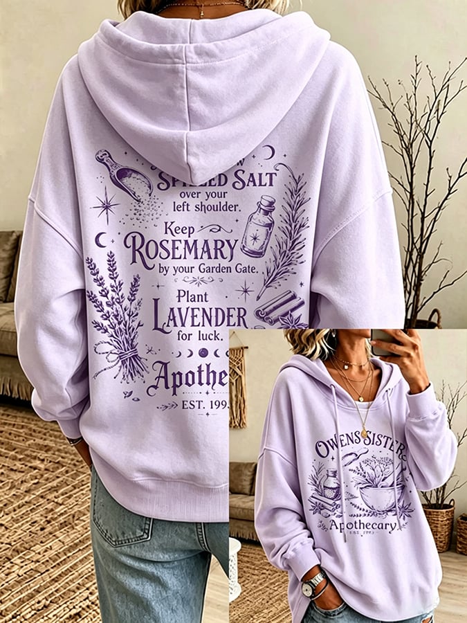 Women's Always Throw Spilled Salt Over Your Left Shoulder Print Casual Sweatshirt