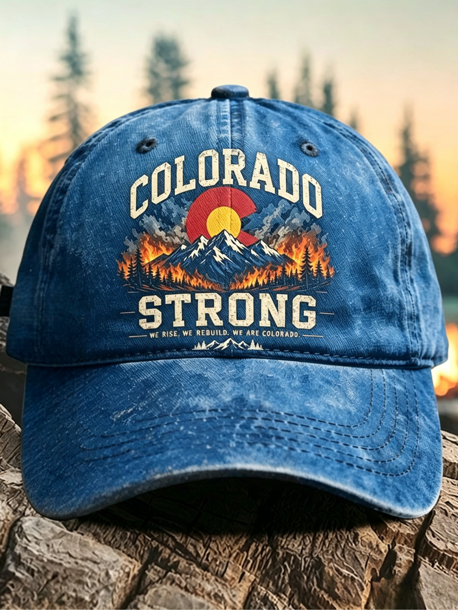 Retro Colorado Environmental Protection Print Baseball Cap