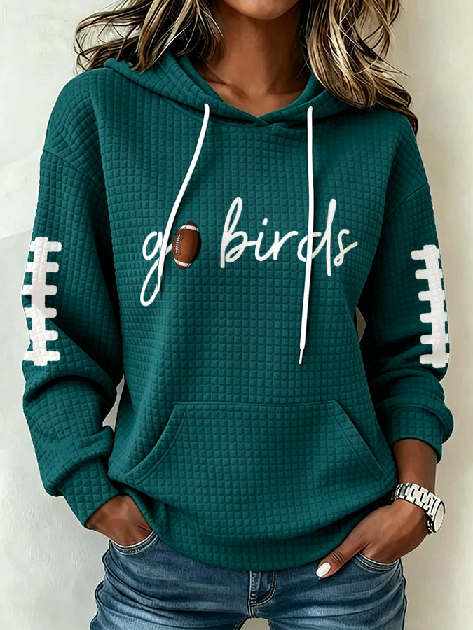 Women's Football Print Sweatshirt