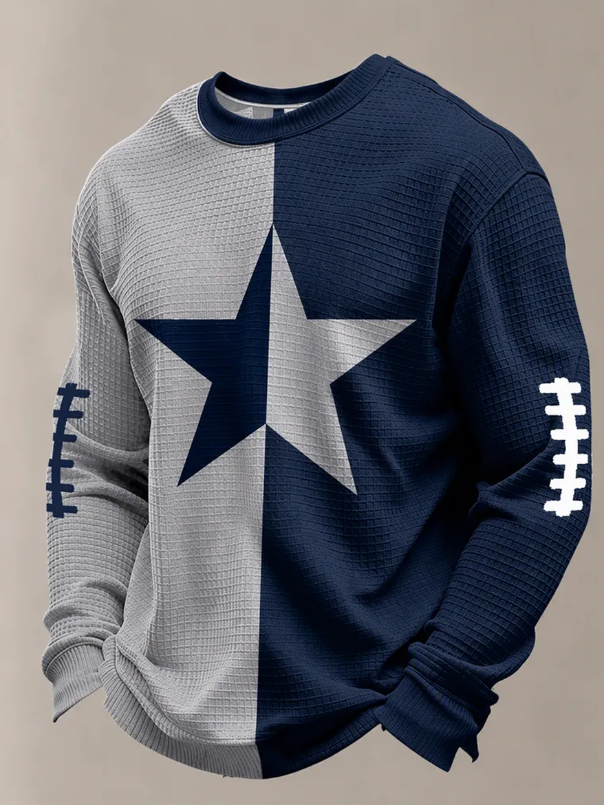 Men'S Football  Printed Waffle T-Shirt