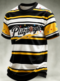 Men's Football printed short sleeved T-shirt