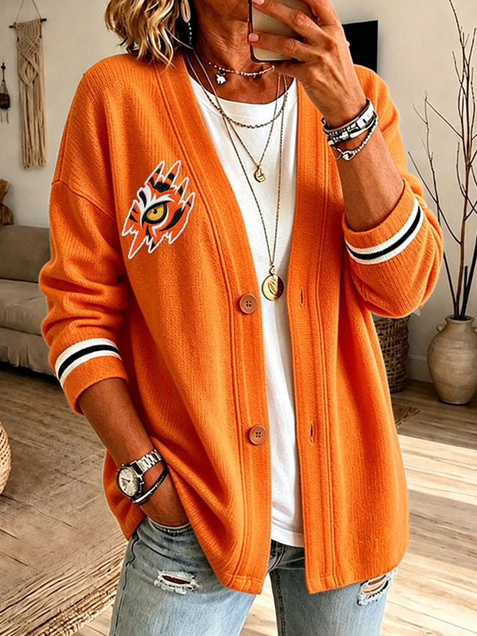 Women'S Football Casual Cardigan
