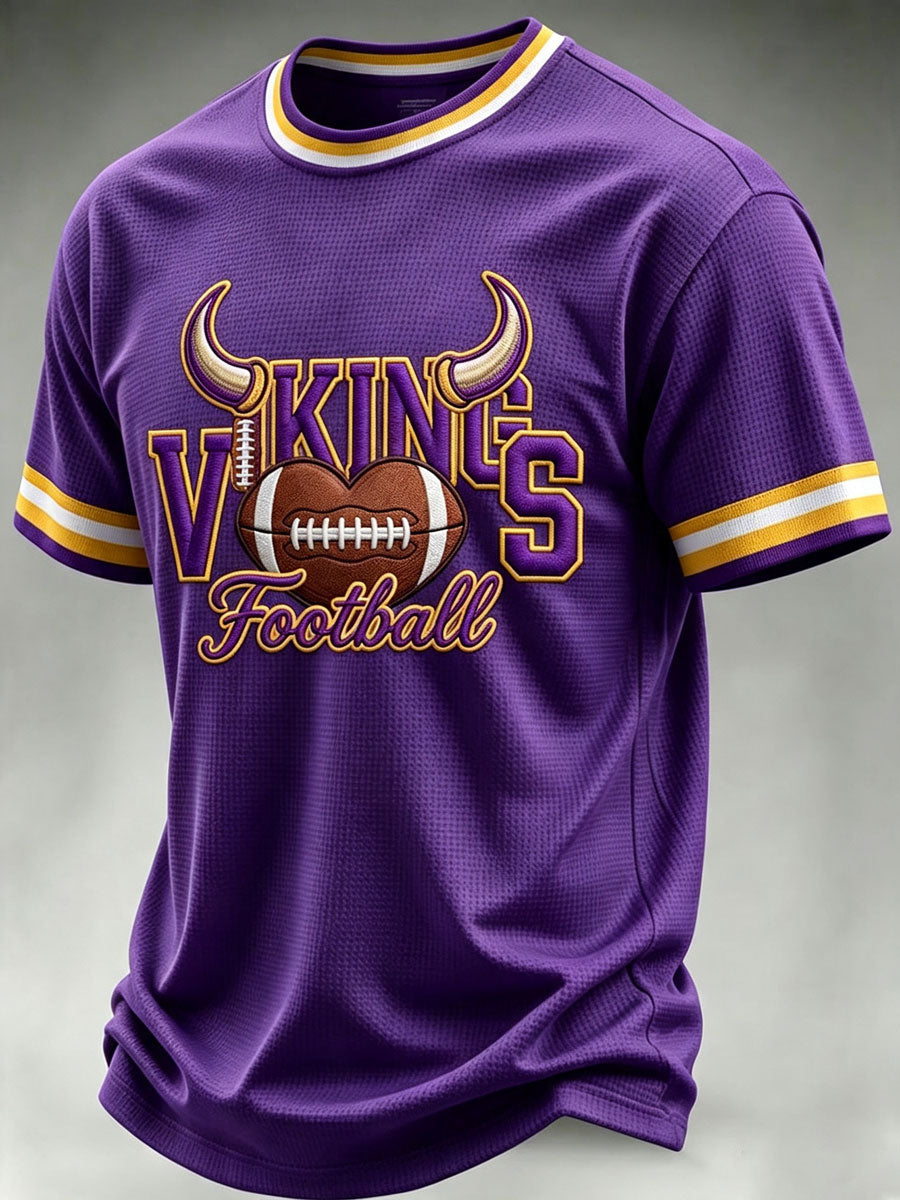 Men'S Football Print Waffle T-Shirt