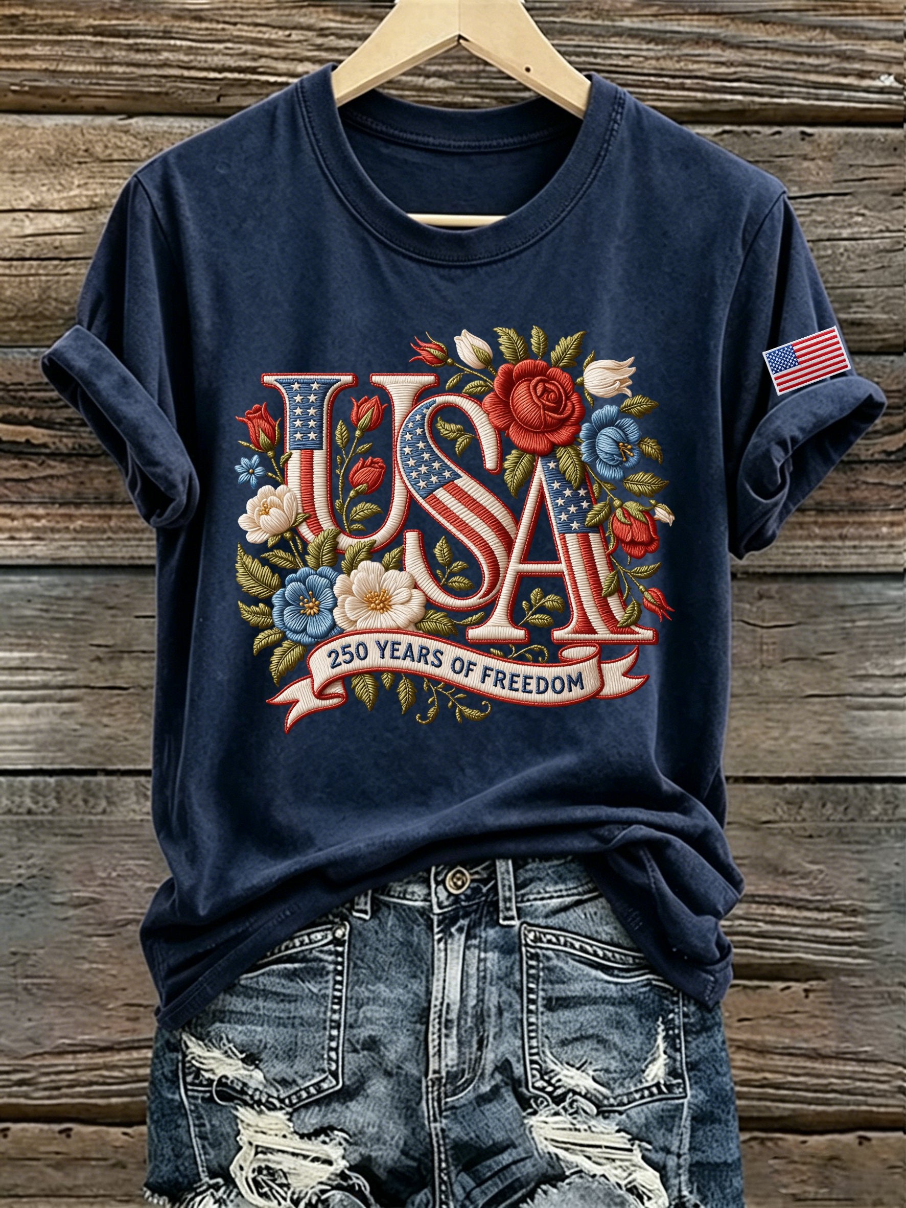 Women's 250 Years Of Freedom Print T-shirt