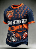 Men'S Football Fan Print Casual T-Shirt