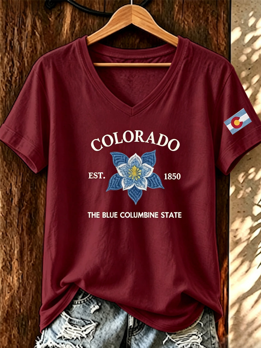 Women's Colorado 150years Anniversary Casual T-shirt