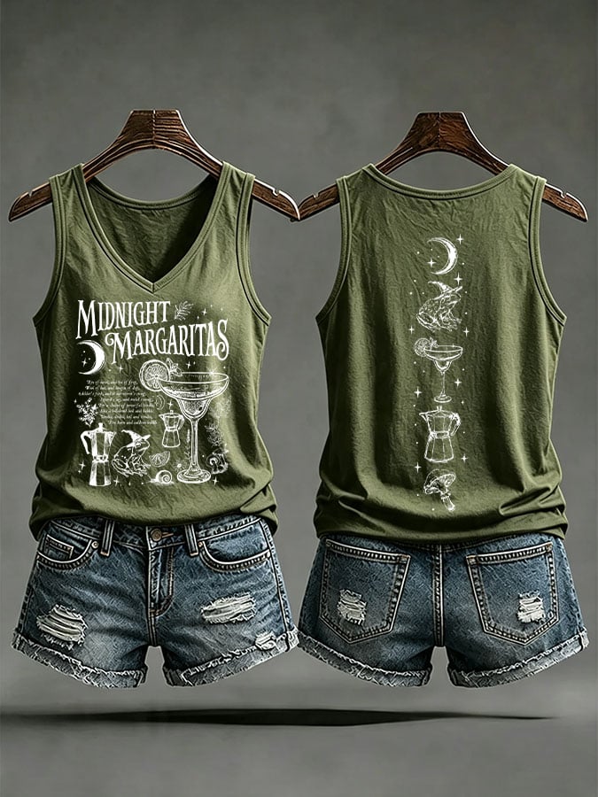 Women's Midnight Margaritas Printed Tank Top