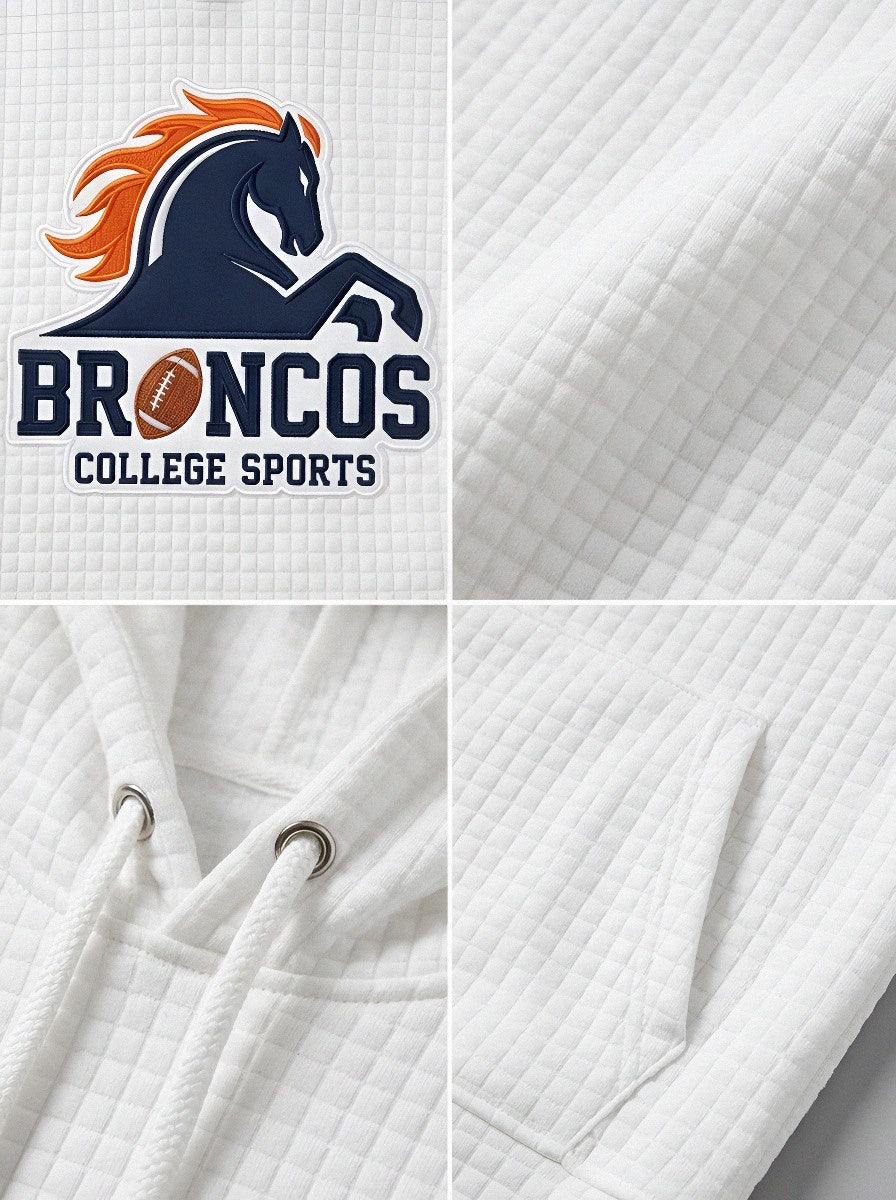 Men's Denver Broncos Football Horse Logo Printed T-shirt