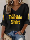 Women'S Football Print Waffle Top