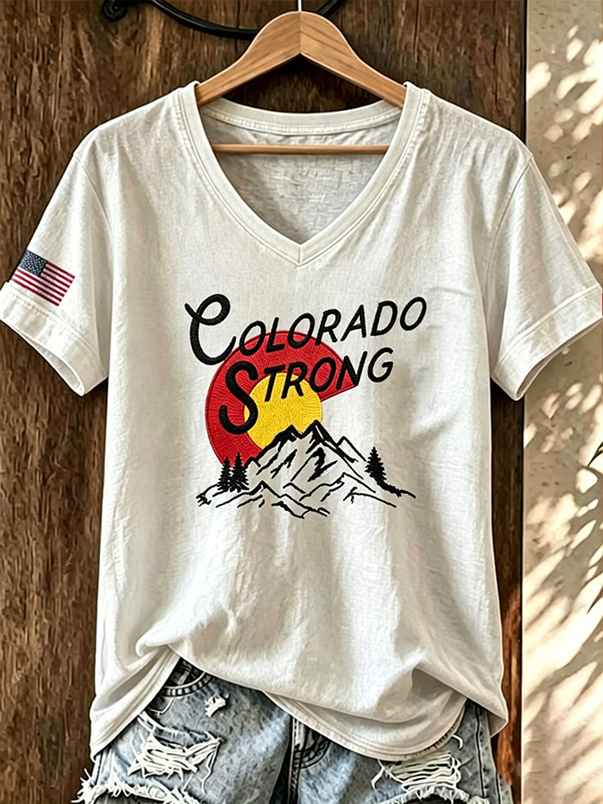 Women'S Casual Colorado Strong T-Shirt