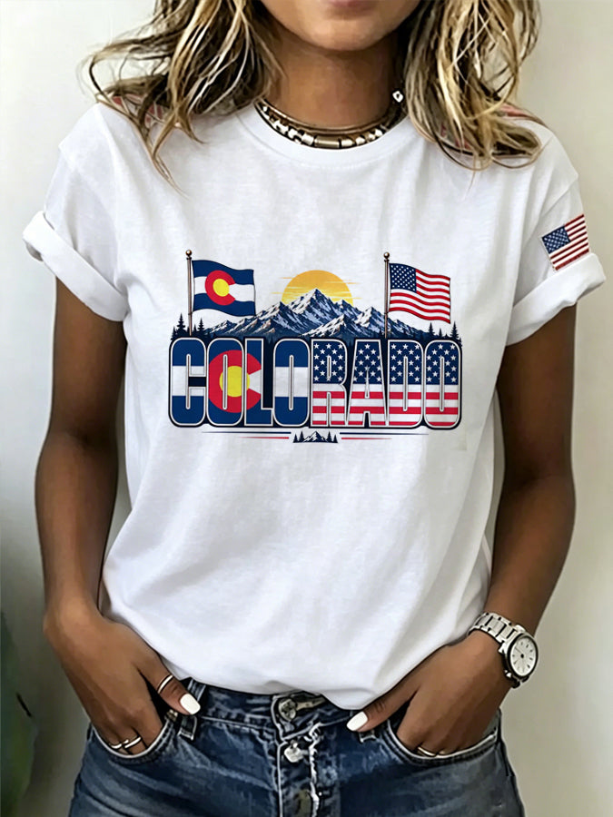 Women's Colorado 150years Anniversary Casual T-shirt
