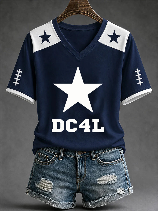 Women'S Football Print Short-Sleeve T-Shirt