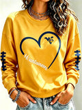 Women'S Retro Football Round Neck Sports Hoodie