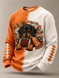 Men'S Football Printed Waffle T-Shirt
