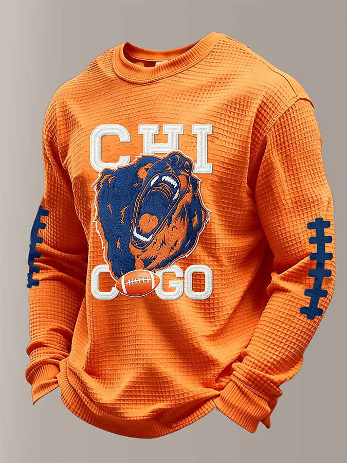 Men'S Football Printed Waffle T-Shirt