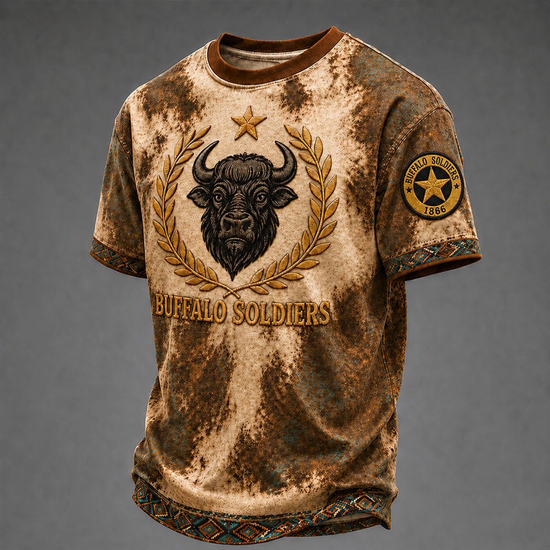 Men's Buffalo Soldier Summer Crew Neck T-Shirt