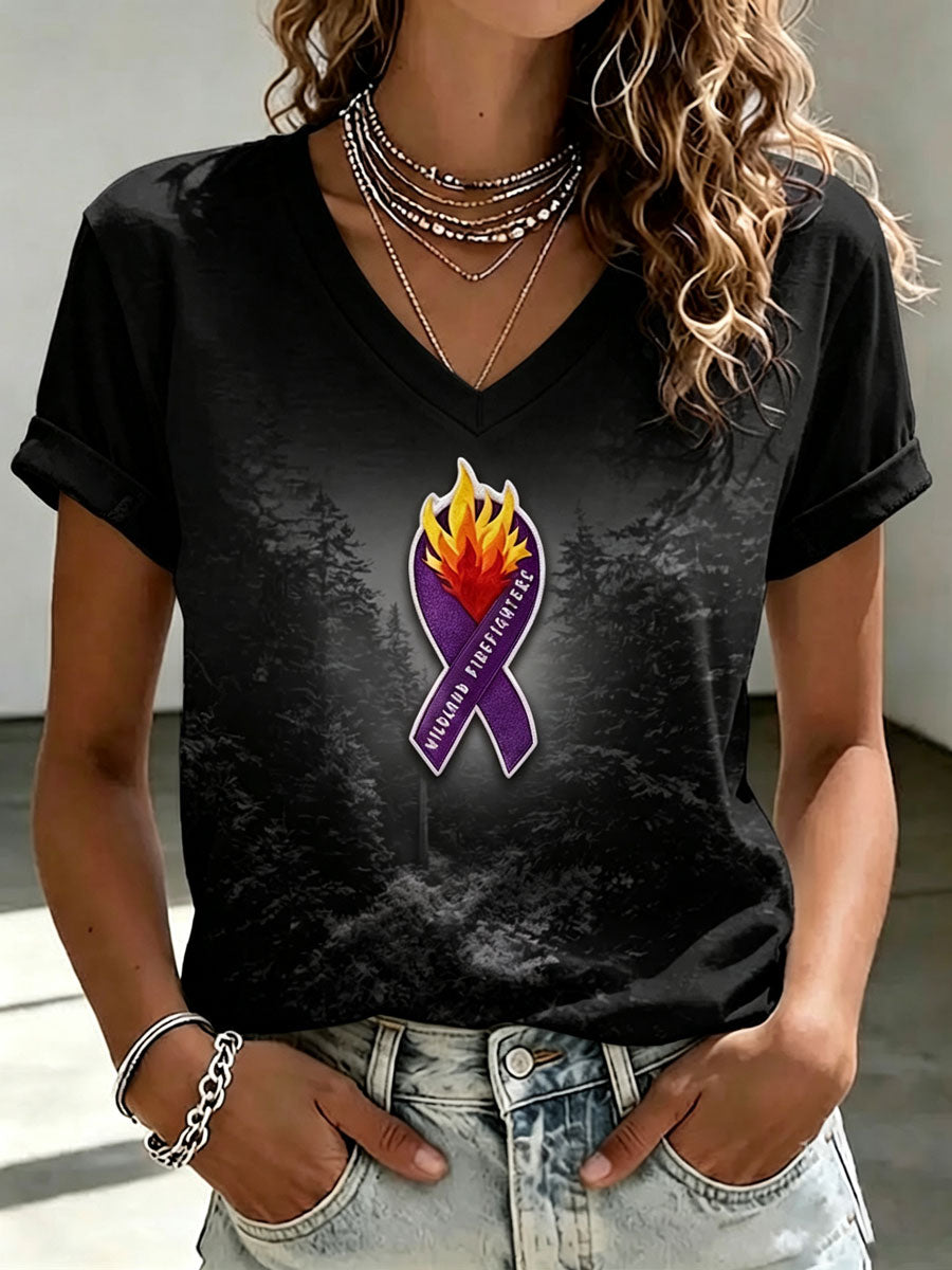 Women'S Colorado Deep Forest Fire Logo Casual T-Shirt