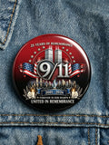9/11 Memorial Printed Brooch