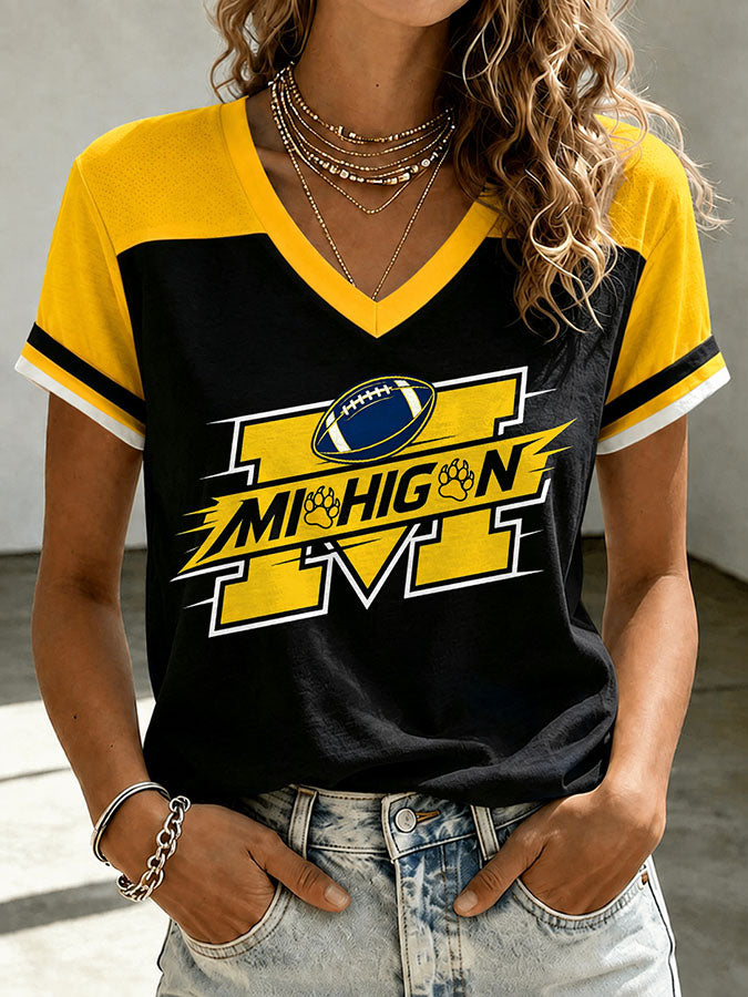 Women'S Football Print Short-Sleeve T-Shirt
